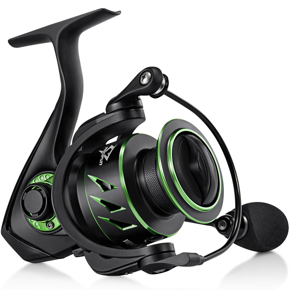 Piscifun Viper X spinning reel front view shows ultralight design for versatile freshwater use
