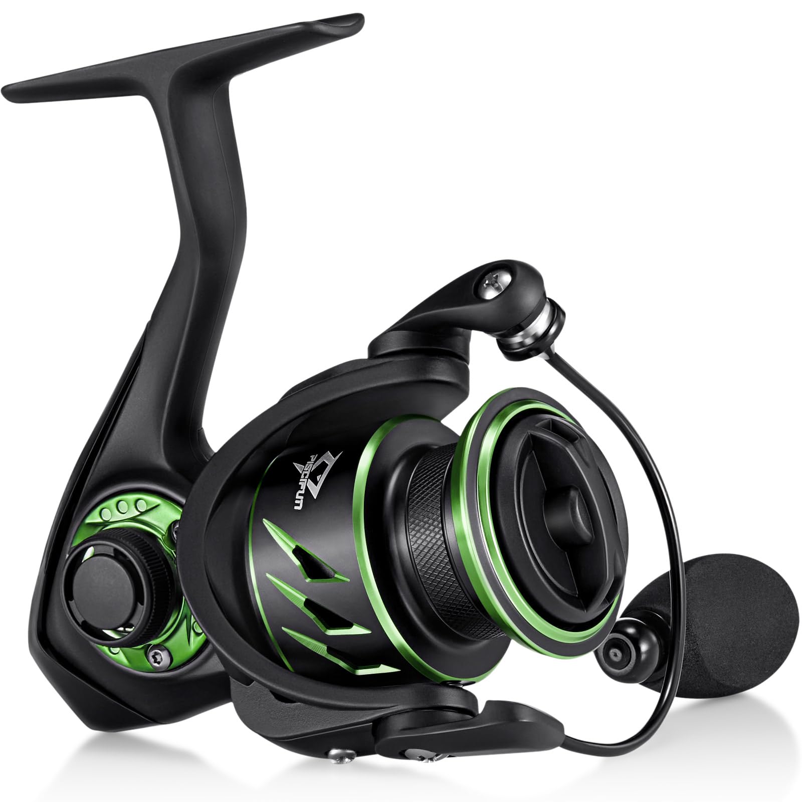 Piscifun Viper X reel front view with ultralight profile for easy casting.