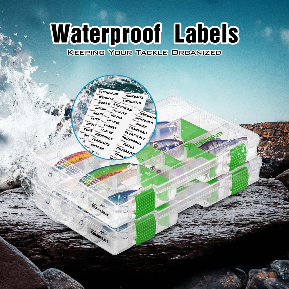 Waterproof label stickers for Piscifun tackle boxes