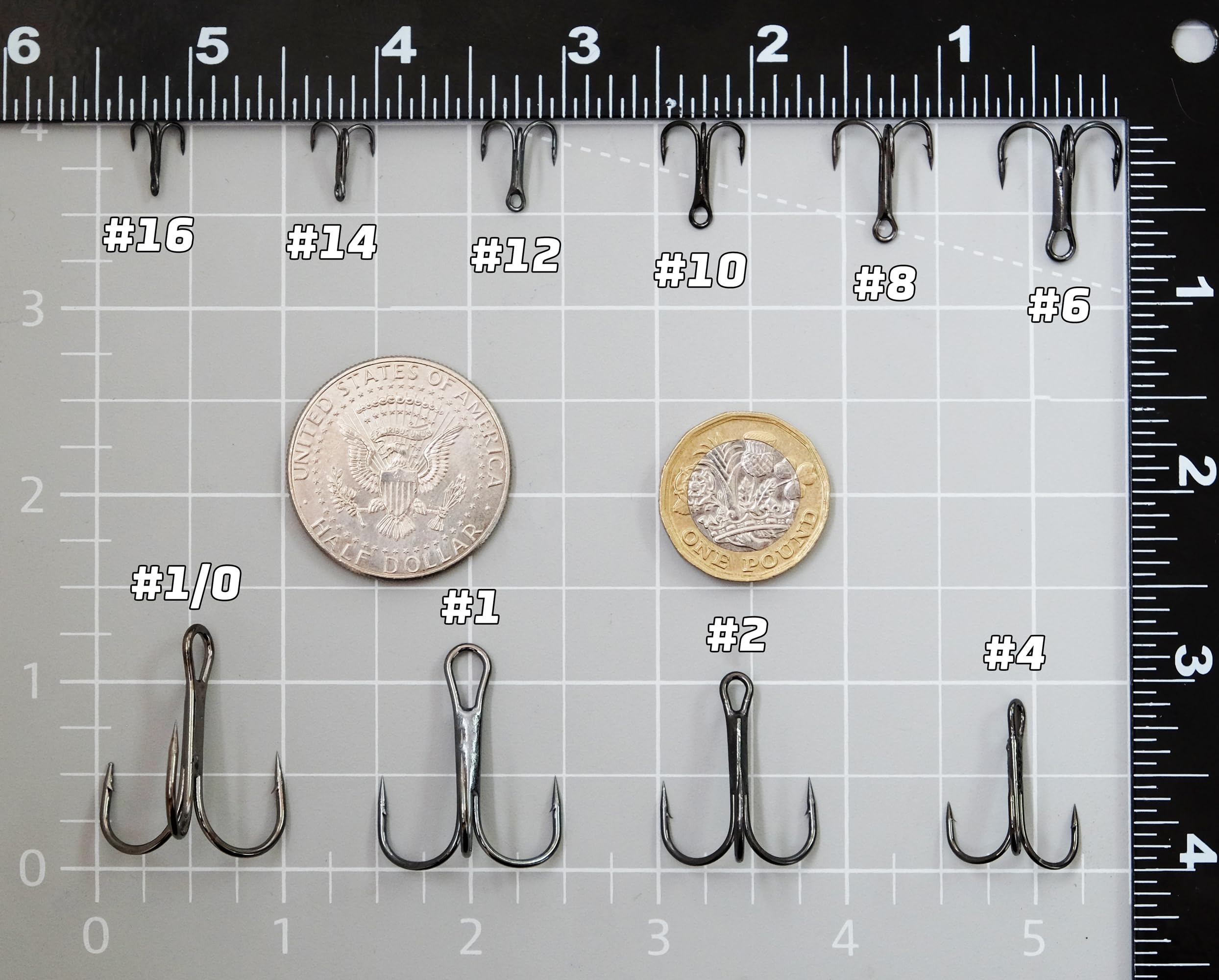 Piscorush treble hooks sharp edge closeup highlighting precise cuts for reliable bites.