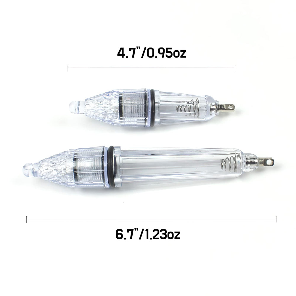 Piscorush 4.7 inch White Flash LED Underwater Fishing Light - side angle