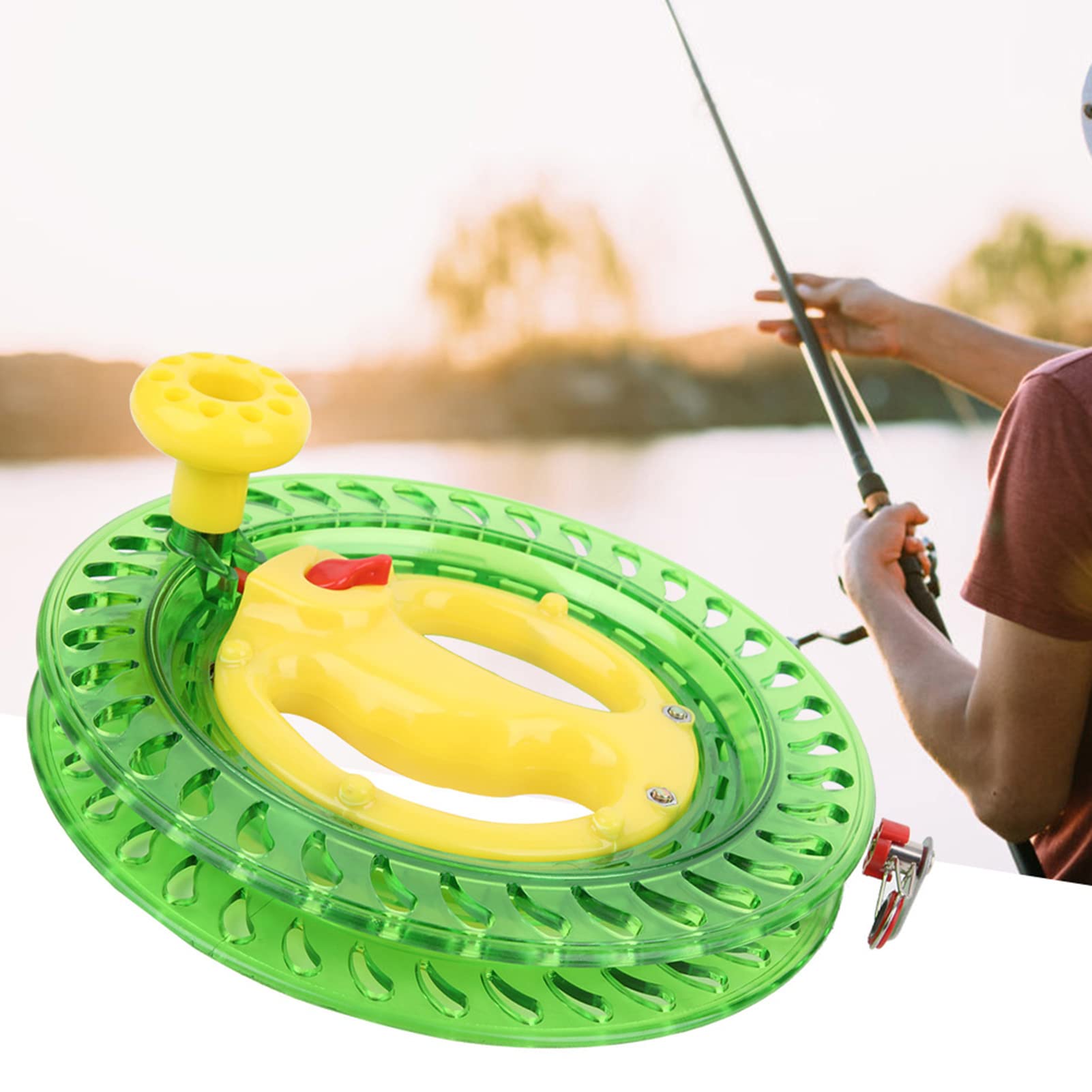 Pissente ABS-coated reel in green, lightweight construction for all-day fishing.