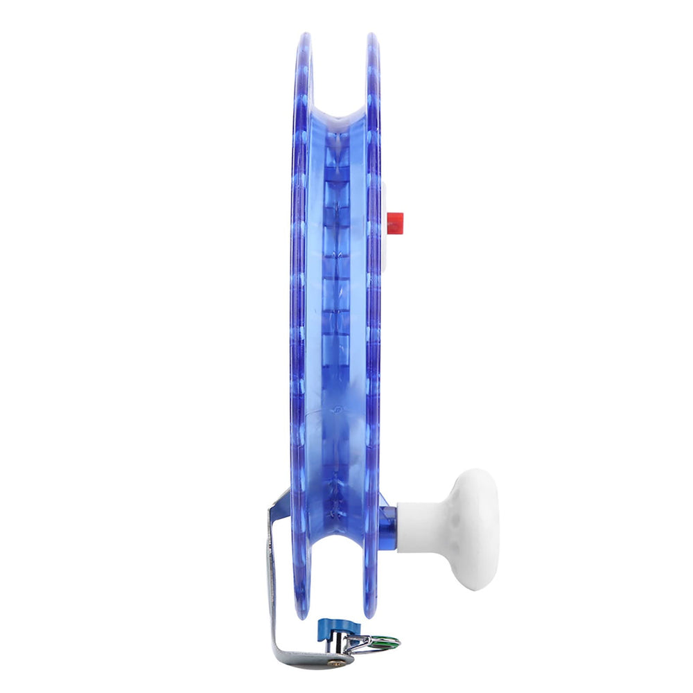Pissente blue compact-size reel for easy storage and transport