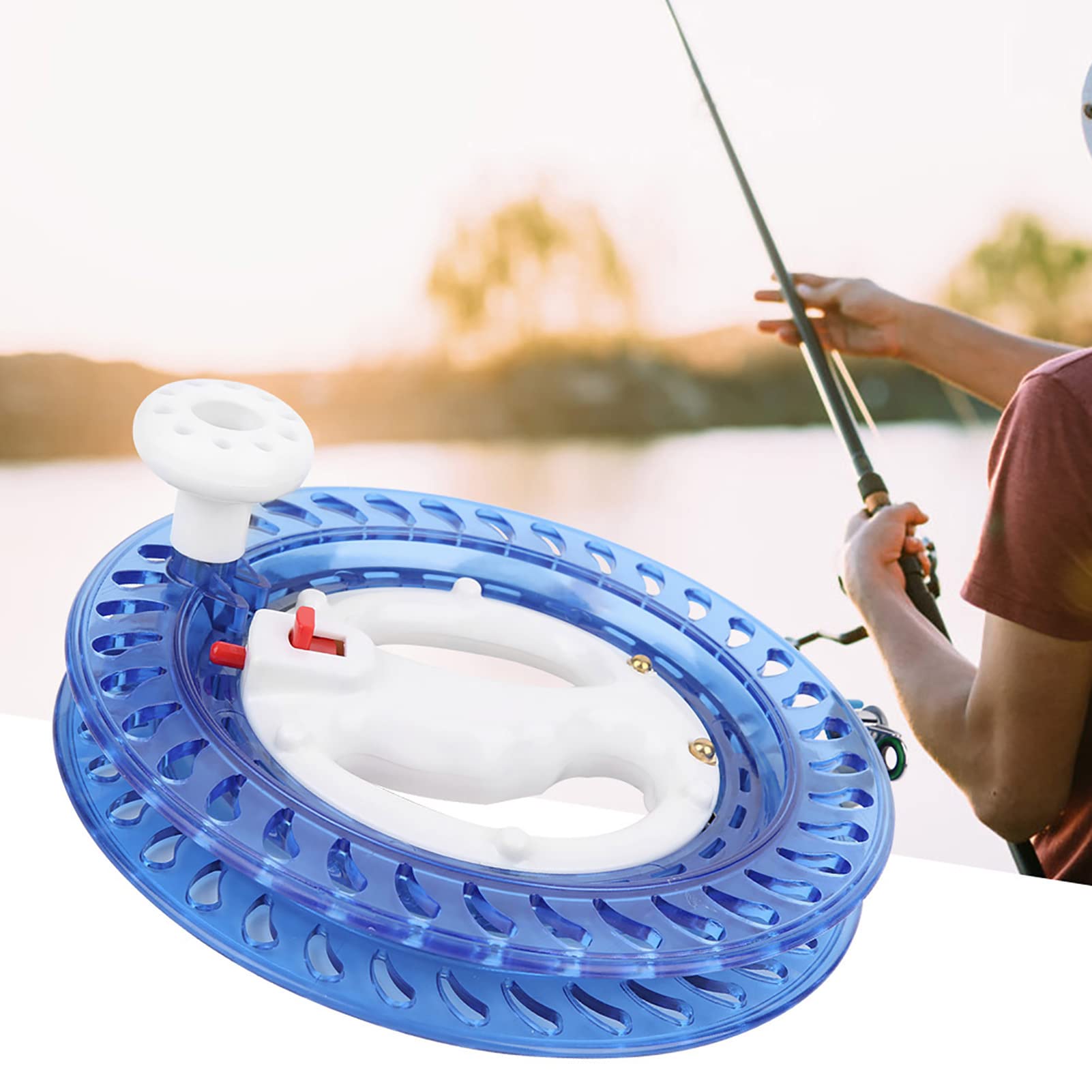Pissente blue large-arbor reel enables smoother drag