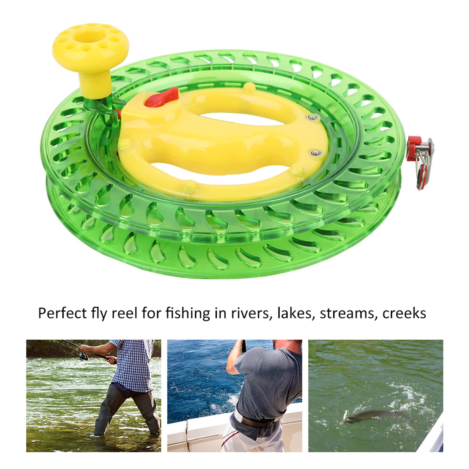 Pissente reel available in color options to match gear and mood.