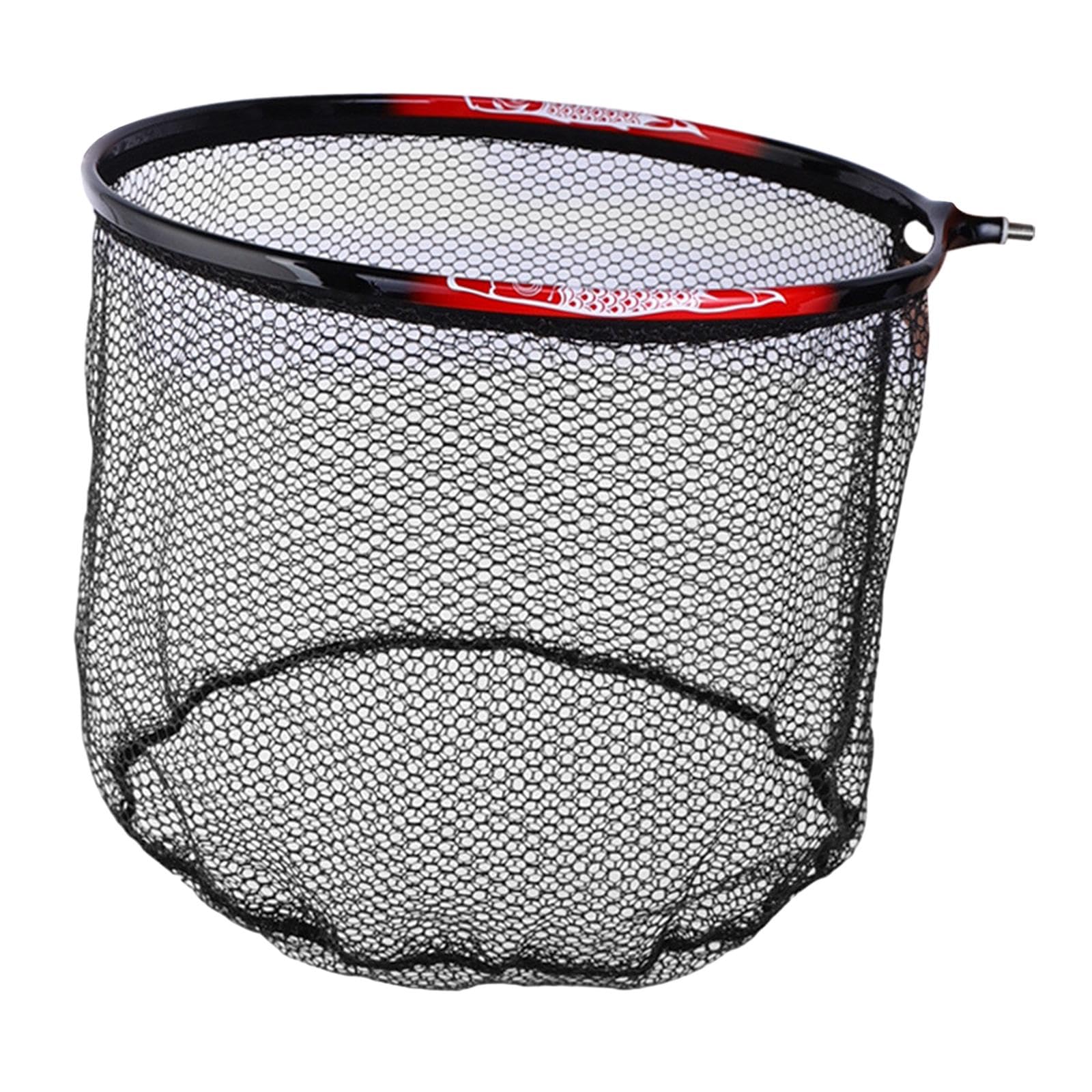 Pistro fishing landing net head with titanium frame, lightweight yet strong for rugged use.