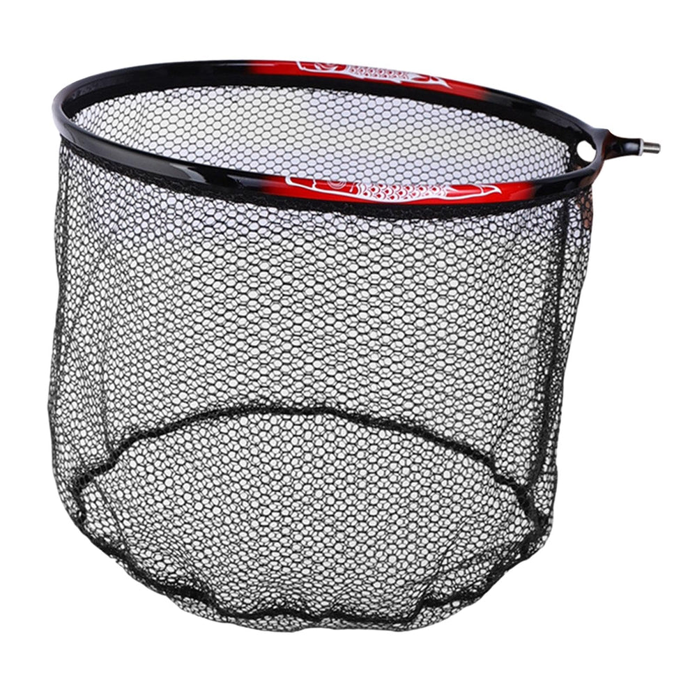 Pistro fishing landing net head with titanium frame, lightweight yet strong for rugged use.