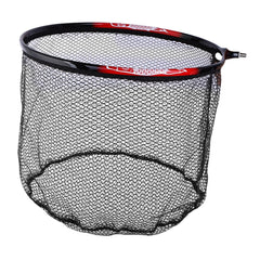 Pistro fishing landing net head with titanium frame, lightweight yet strong for rugged use.