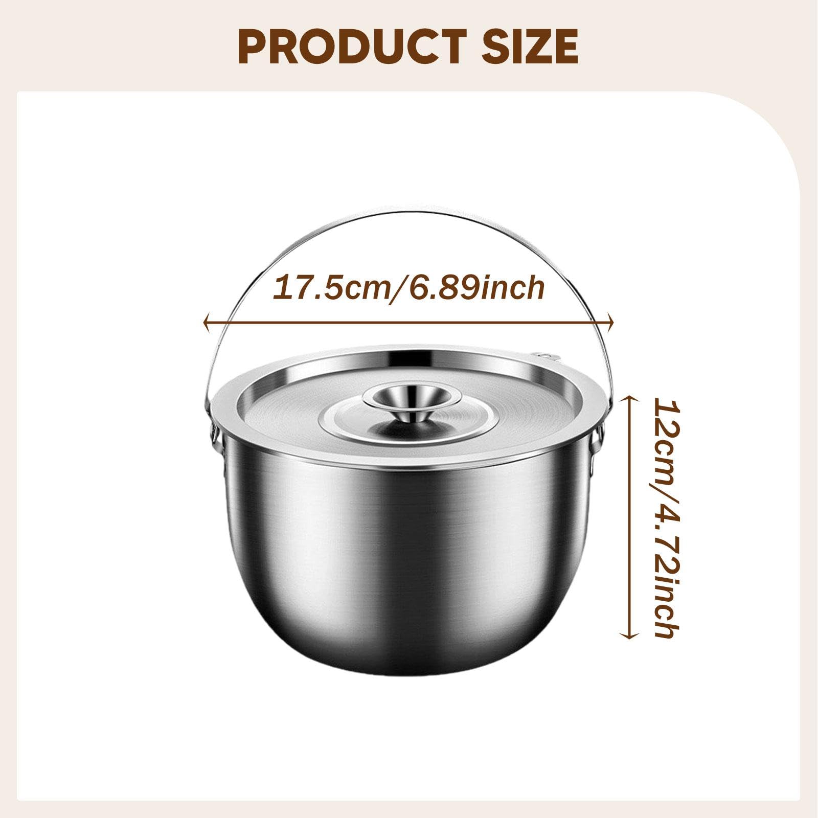 pistro durable stainless steel pot for outdoor and indoor use