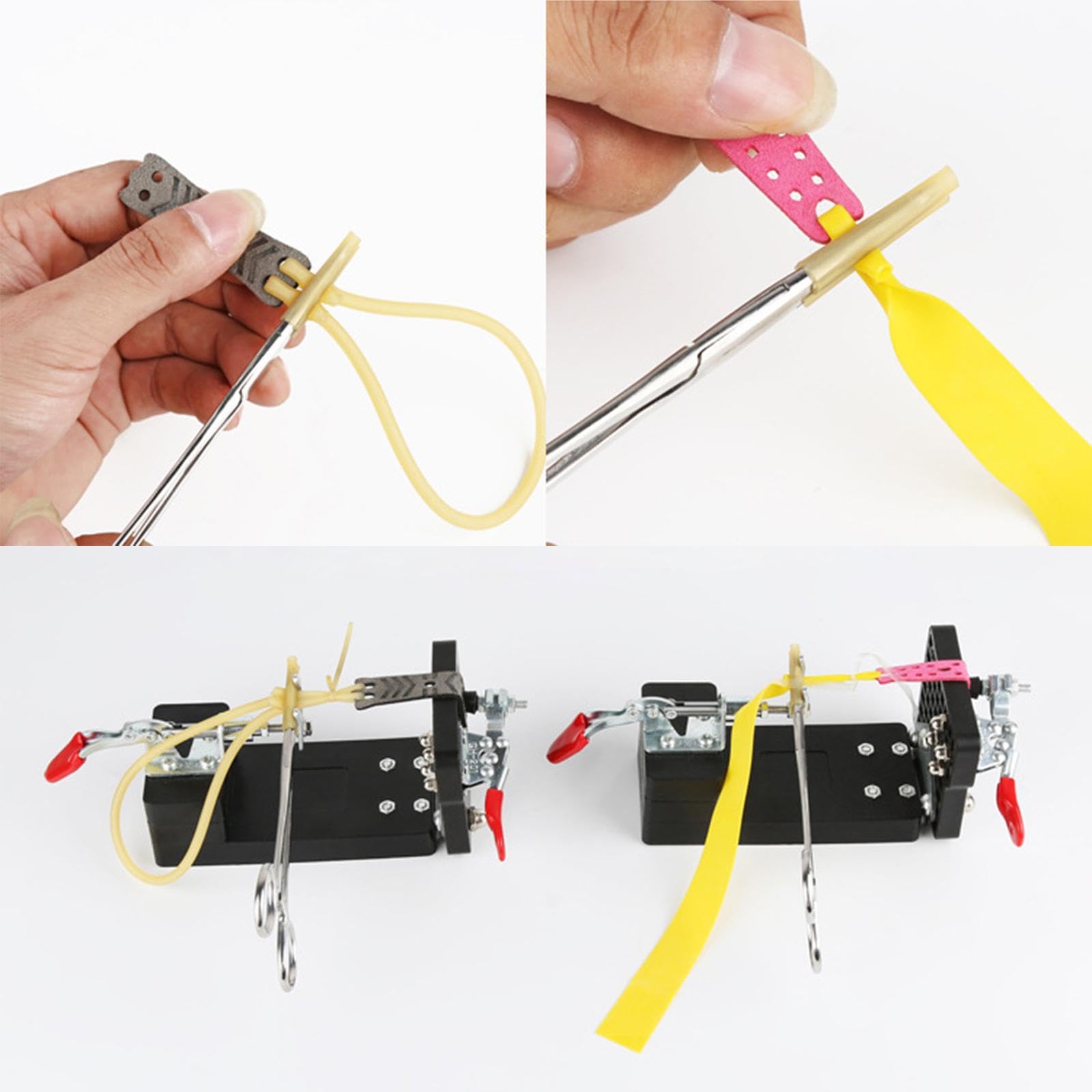 Wrench included aids assembly and tightening of slingshot components.