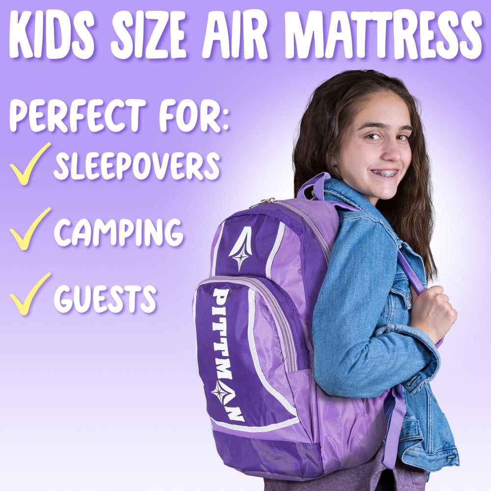 AirBedz Kidmat Deluxe Twin with built-in pillow adds kid-friendly comfort.