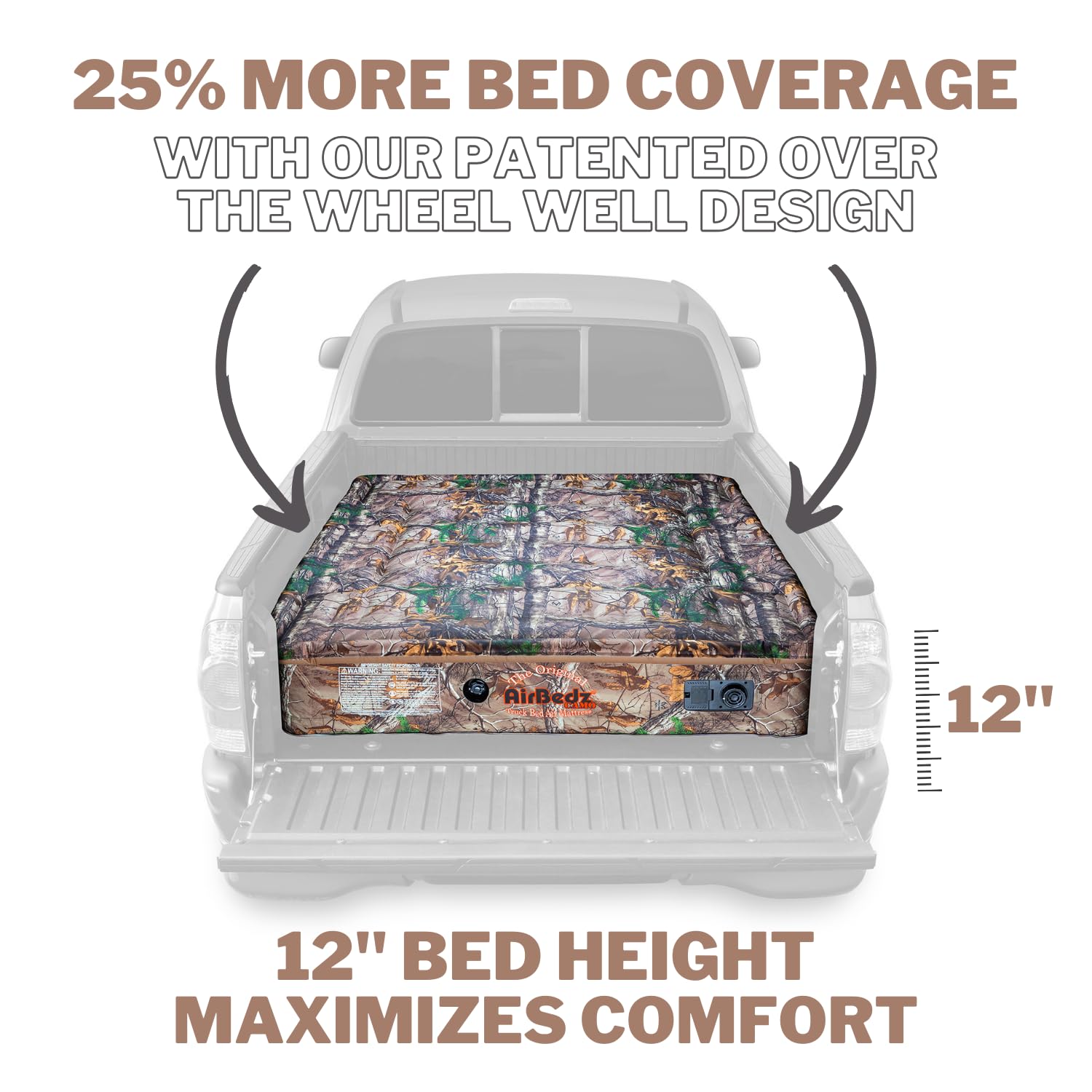 Pittman Outdoors AirBedz built-in pump inflates quickly for easy on-the-go camping sleep