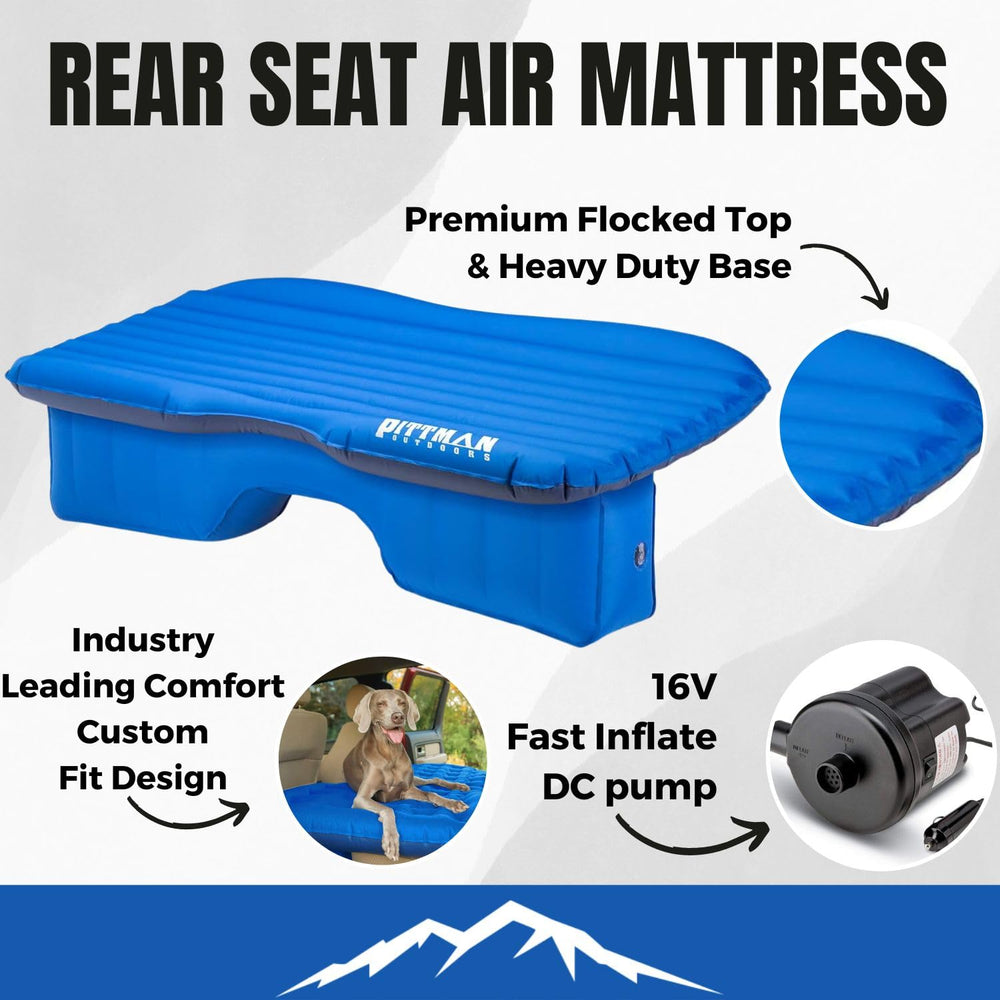 Pittman Outdoors AirBedz easy-connect base keeps mattress stable.