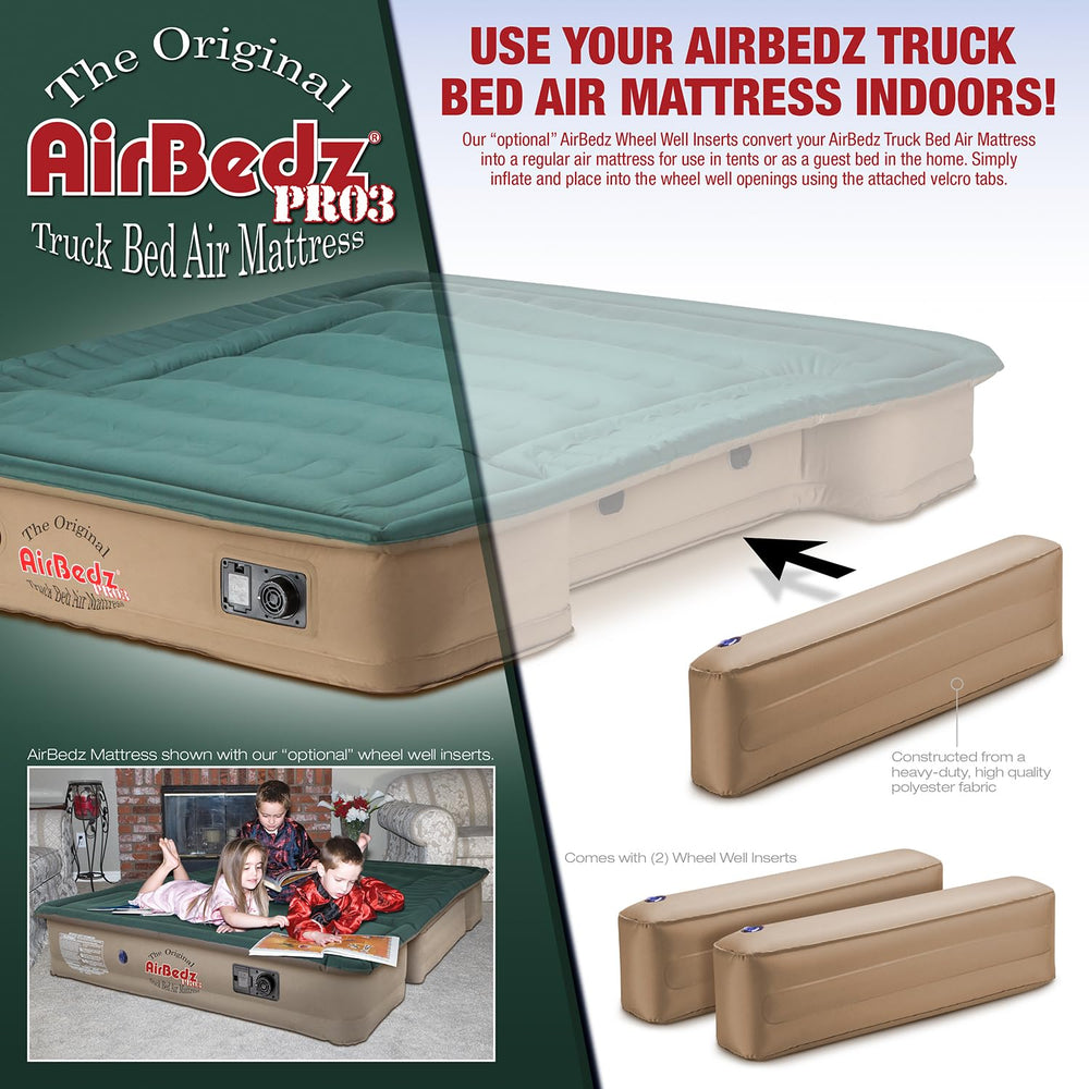 Pittman Outdoors AirBedz Pro3 truck-bed air mattress ready for overnight trips