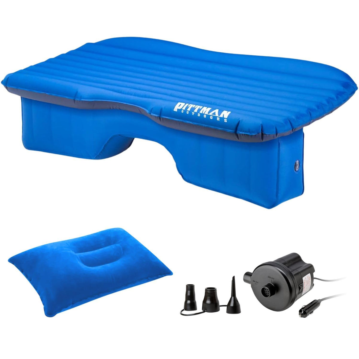 Pittman Outdoors AirBedz rear-seat mattress placed in a full-size truck for road-trip comfort.