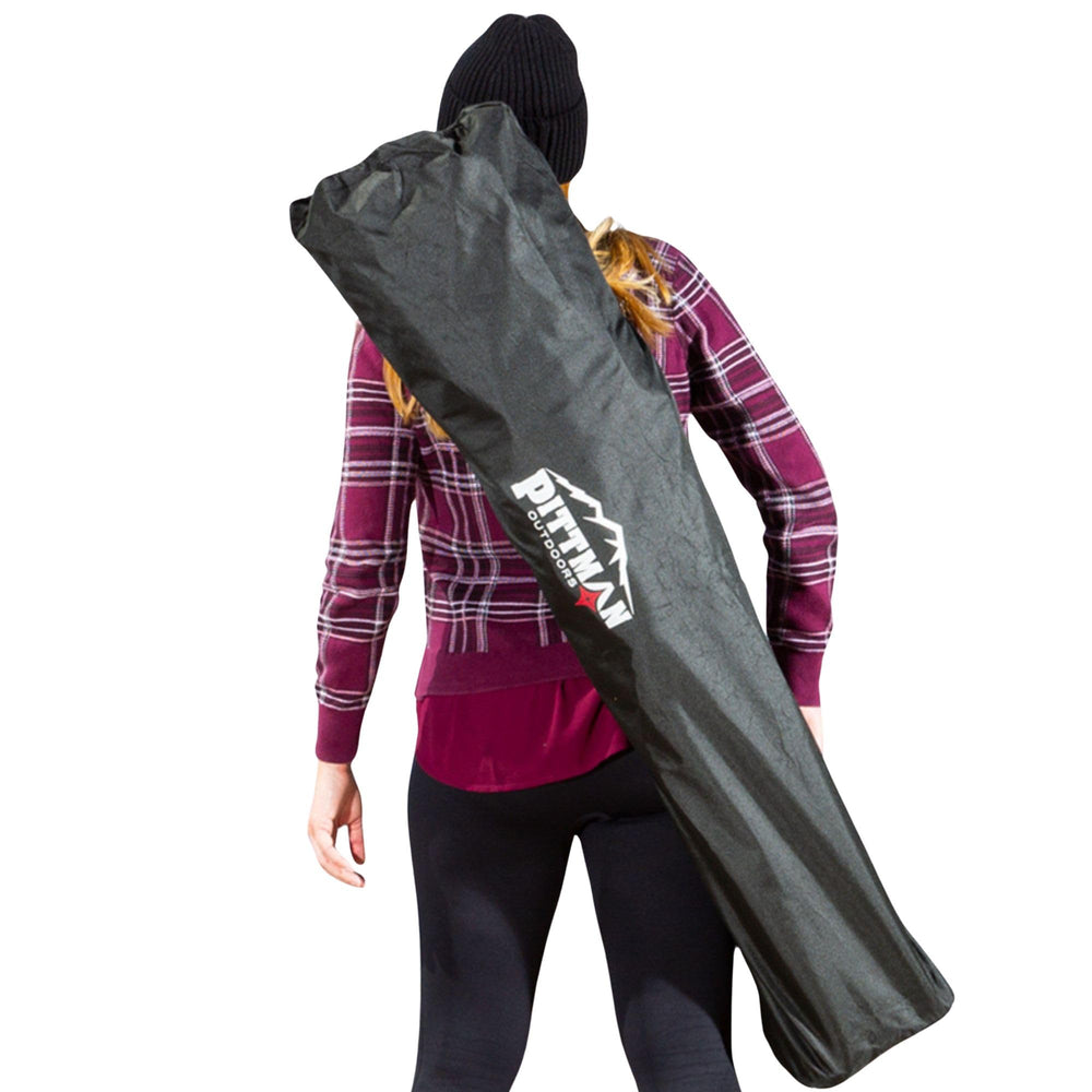 Pittman Outdoors heated chair performs well on slopes or soft ground.