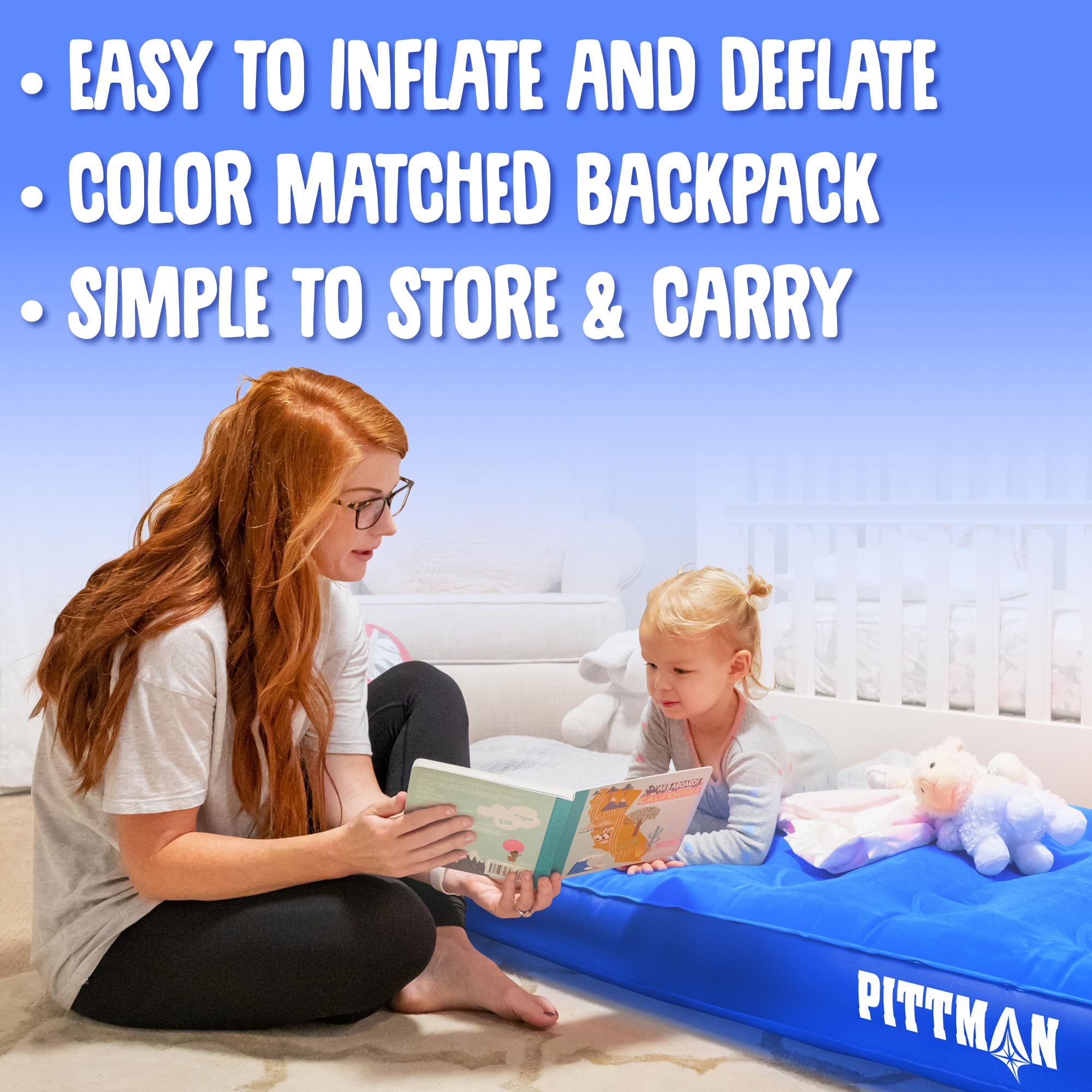 Pittman Outdoors color-matching travel backpack for storage and transport.