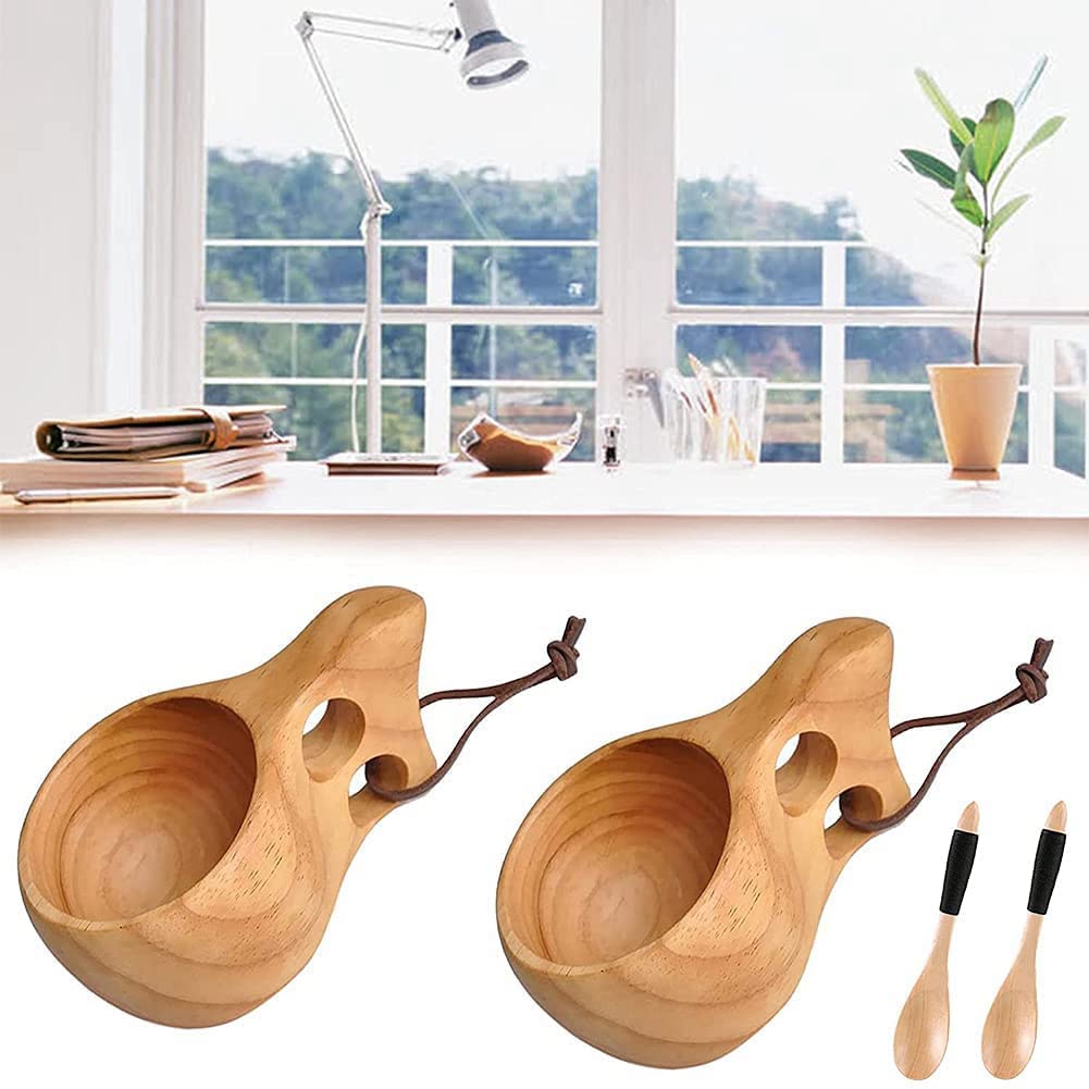 pizarra portable camping mug ready for camping and picnics with durable wood.