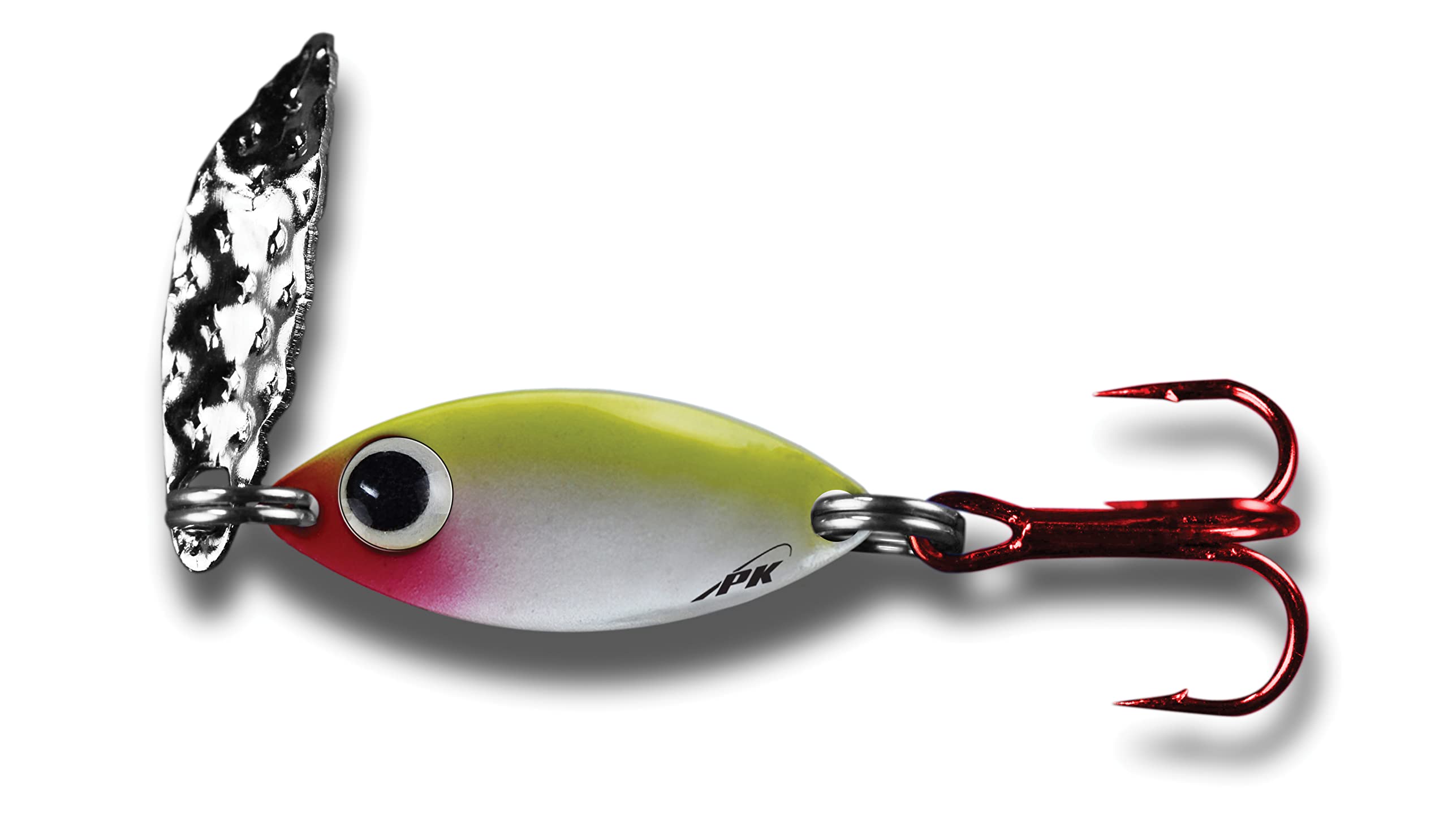 PK Lures PR0PCG Predator lure in Pearl Chartreuse Glow for high visibility and enticing underwater flashes