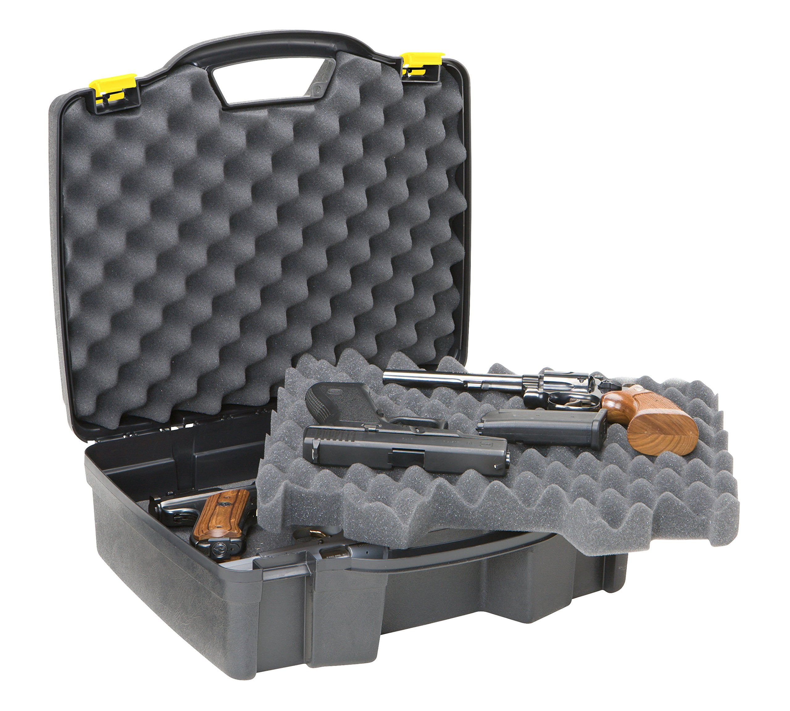 Exterior view of Plano 1404 Protector Series Four Pistol Case in black, X-Large