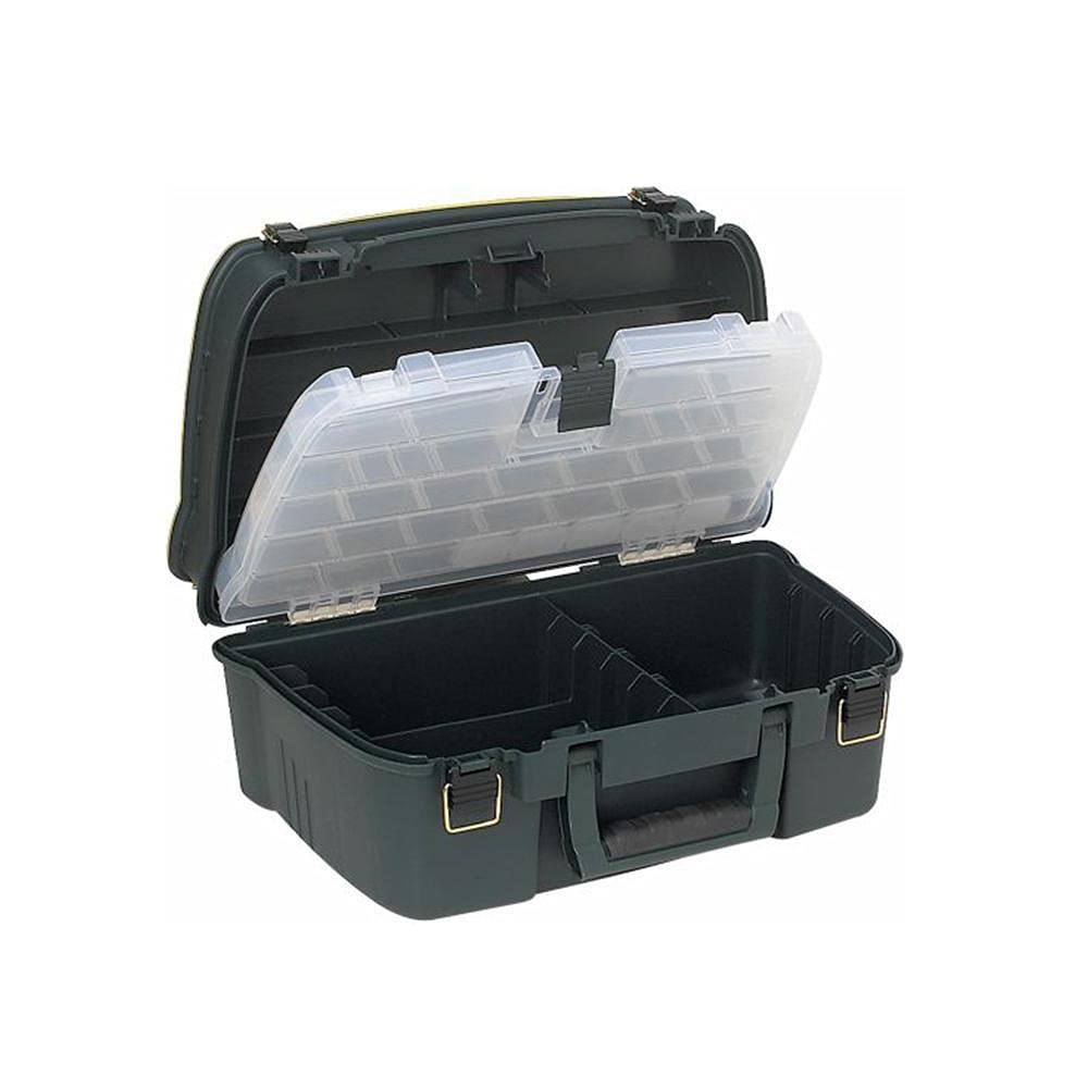 Plano 1444 Magnum Guide Series bottom storage and spinnerbait racks support versatile tackle.