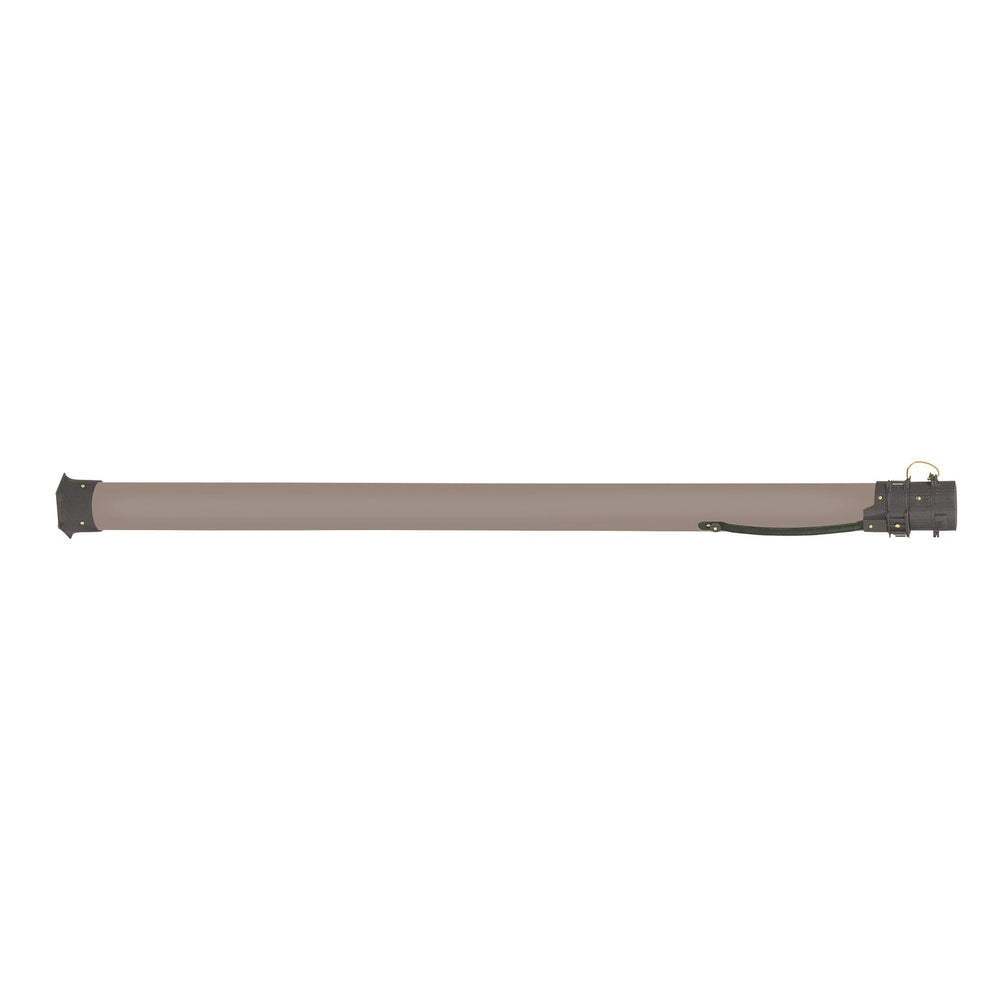 Plano 3-inch adjustable rod case open demonstrates secure, organized transport for long fishing rods.