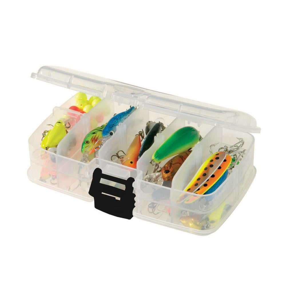 Plano 3449-22 small double-sided tackle box, closed, translucent plastic for quick content identification
