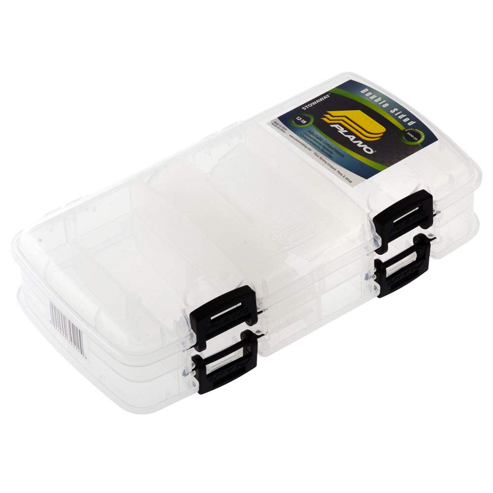 Plano 3450-23 double-sided tackle box with organized compartments for quick bait access.