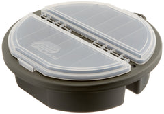 Plano 5-gallon bucket topper with two-tier top trays for tackle organization.