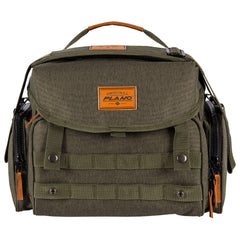 Plano A-Series 3600 tackle bag in forest green, front view, rugged and ready for fishing trips.