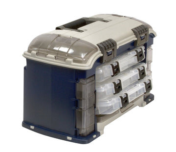 Compact tackle storage system with room for soft baits and other tackle