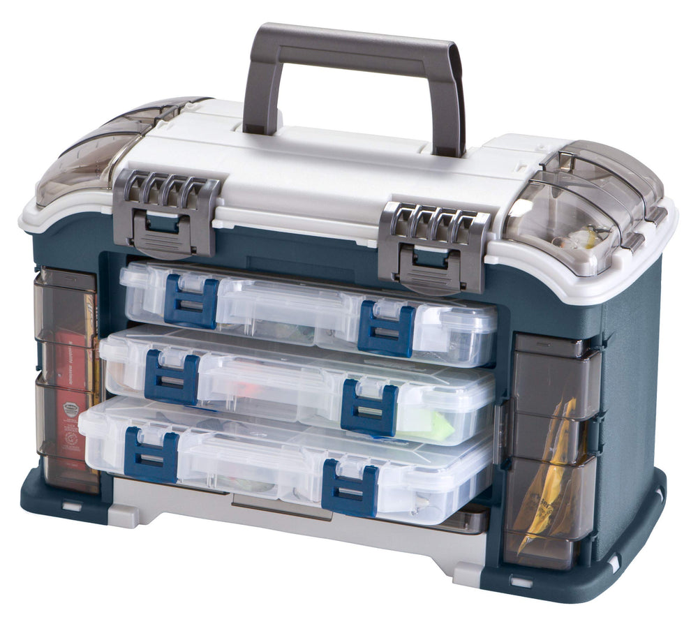 Plano angled tackle system front view showing accessible storage for quick gear grabs
