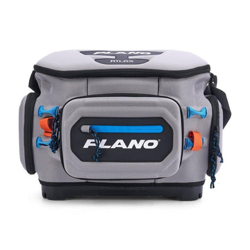 Plano Atlas 3700 tackle bag front view highlighting rugged EVA construction.