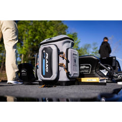 Plano Atlas dropzone magnetic top enables quick tool access during fishing sessions