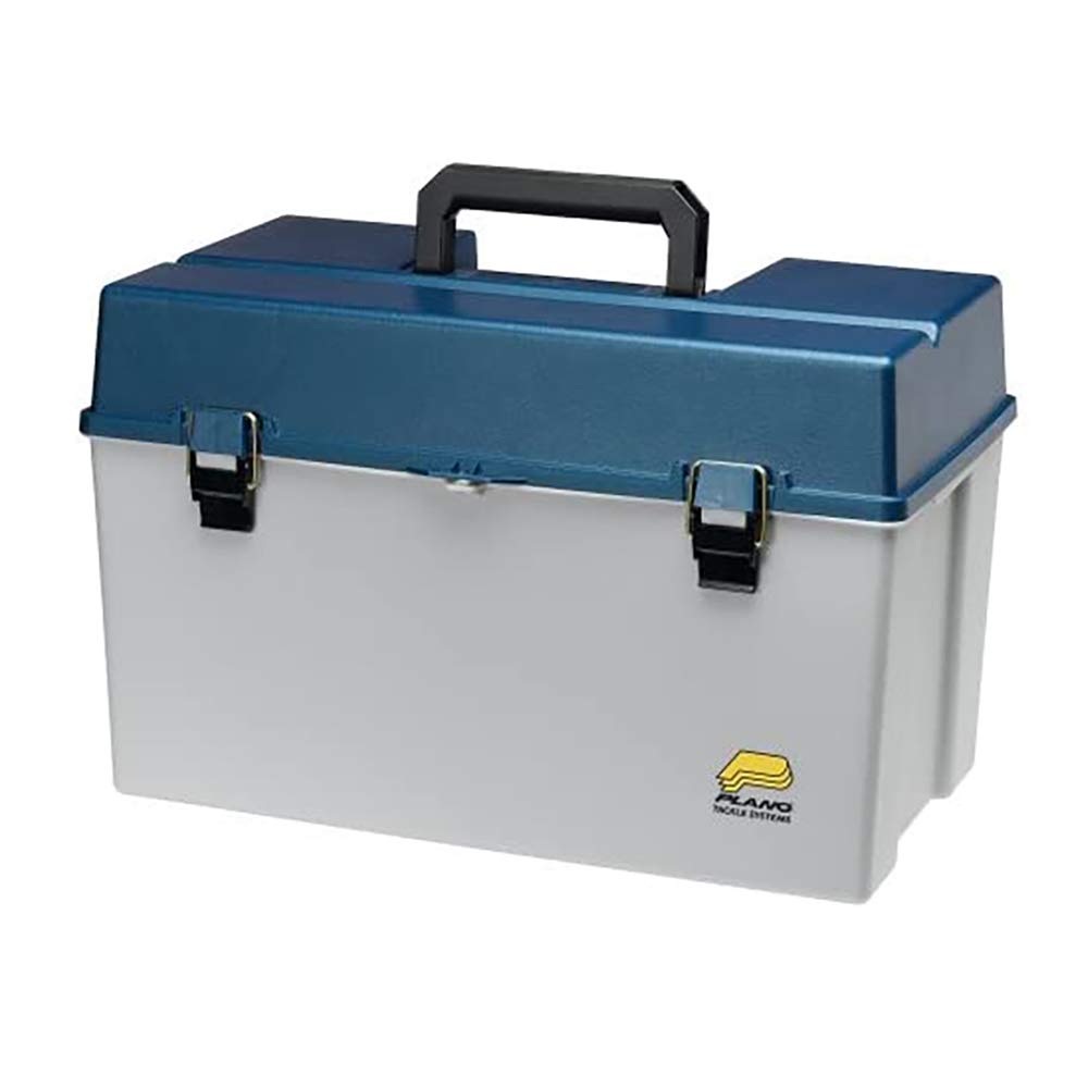 Plano Big Game System Tackle Box outer view highlighting sturdy, wormproof plastic for durable storage.