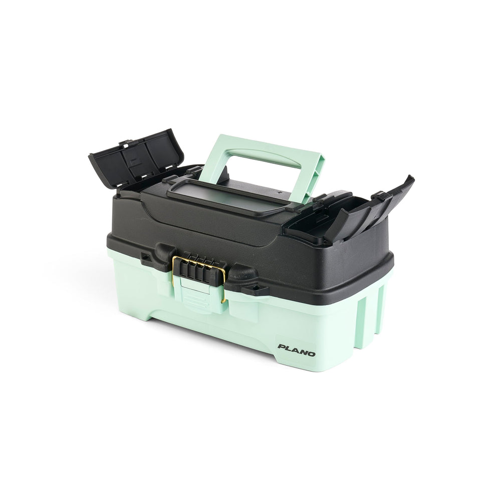 Plano Catch All Tray Tackle Box Kit contents including jigs, beads, and leaders.