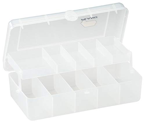 Plano Compact 1 Tray Tackle Box showing cantilever tray and secure latch for quick access.
