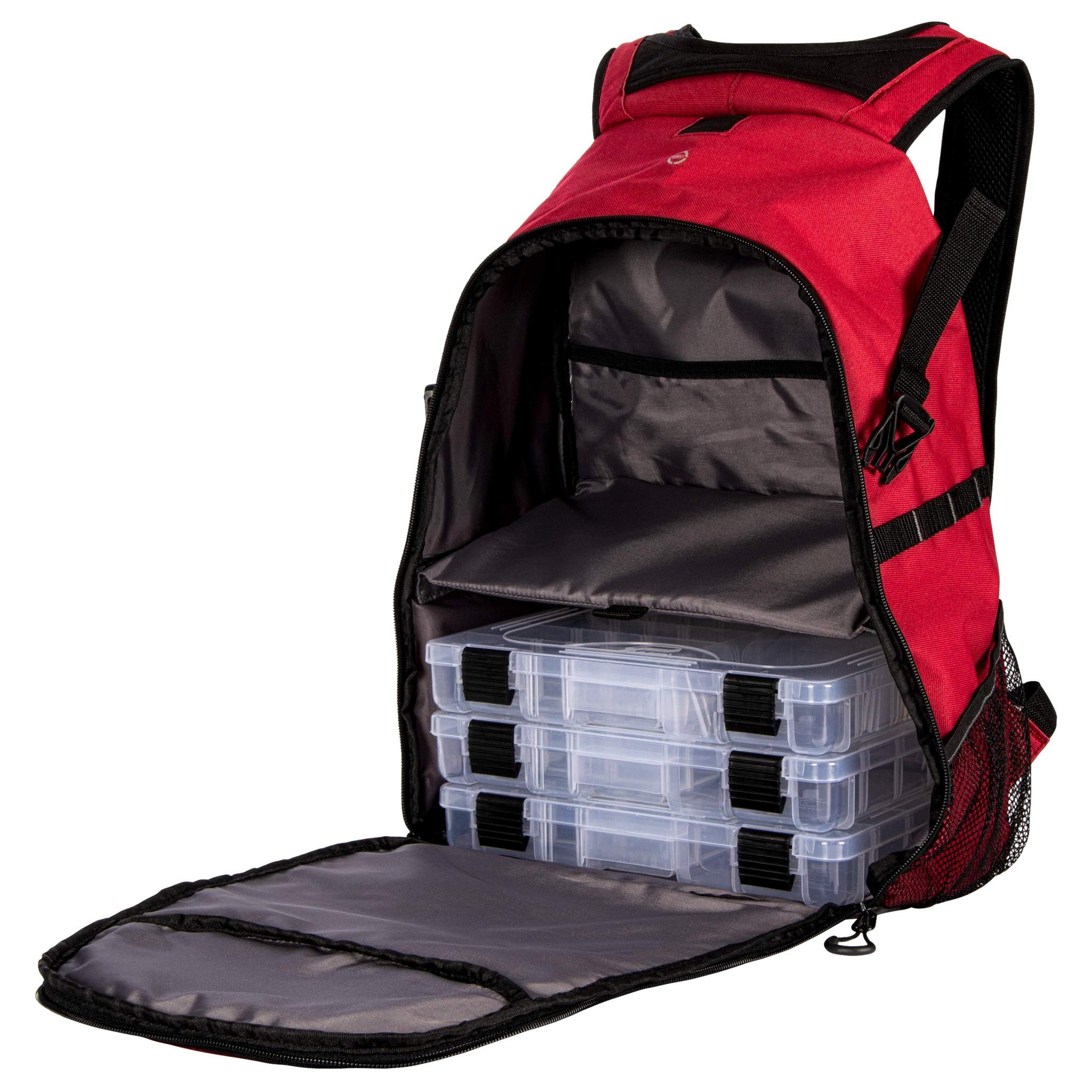 Plano E-Series 3600 backpack side view highlighting mesh pockets for gear organization