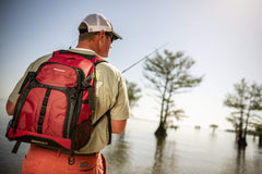 Plano E-Series 3600 backpack top view showing hydration compatibility