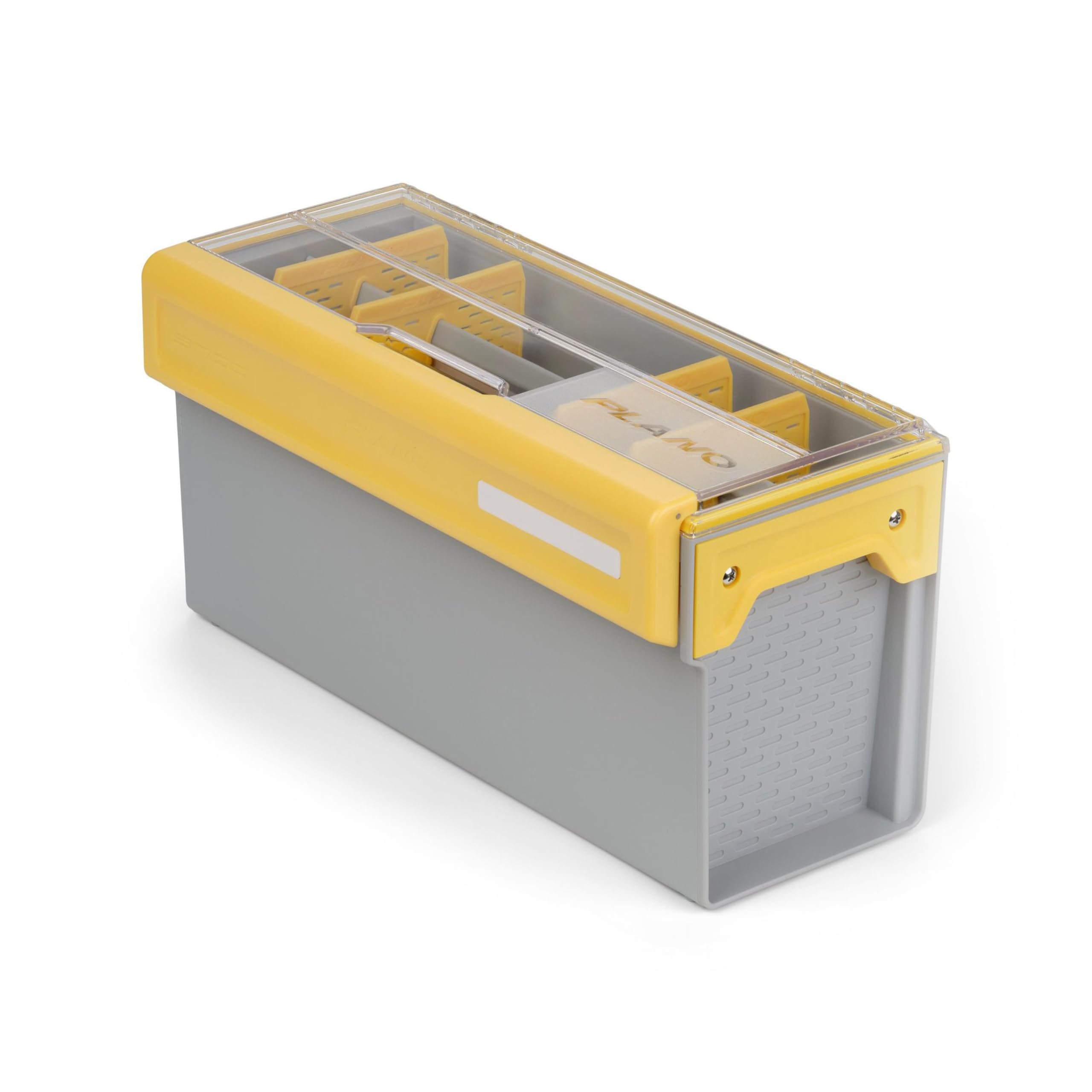 Plano EDGE spinnerbait tackle tray with clear lid for quick lure identification.
