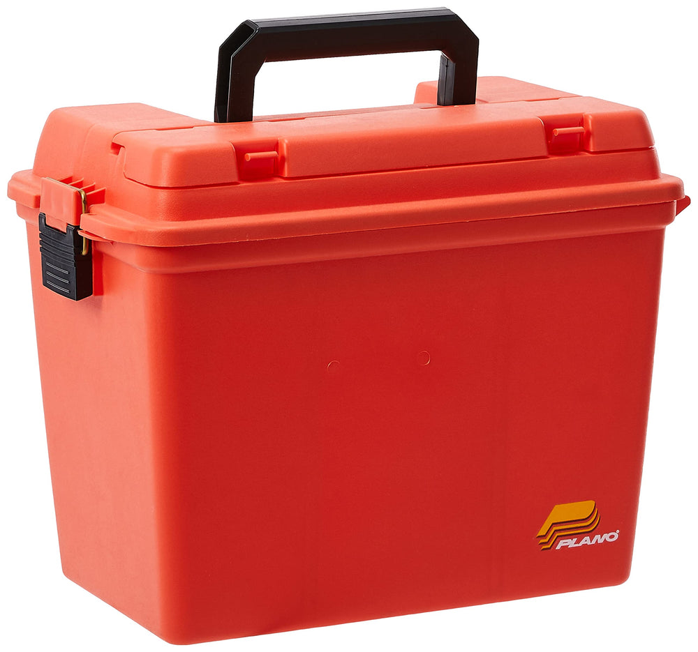 Orange Plano Extra Large Dry Storage Box with Tray - front view