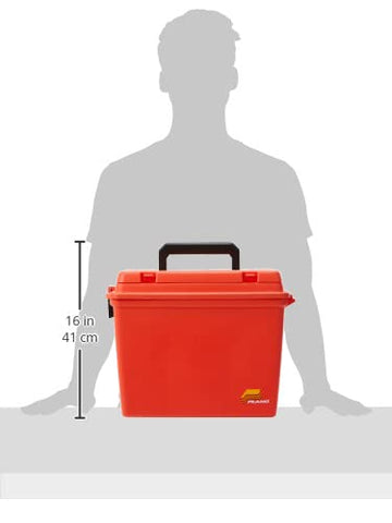 Plano dry box with water-resistant O-ring seal and emergency supplies