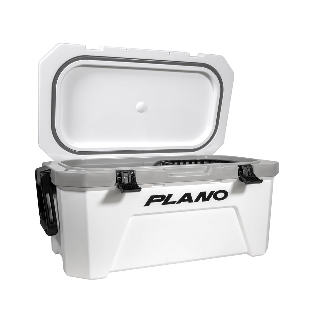 Plano Frost 32-quart cooler in use at a tailgate event.