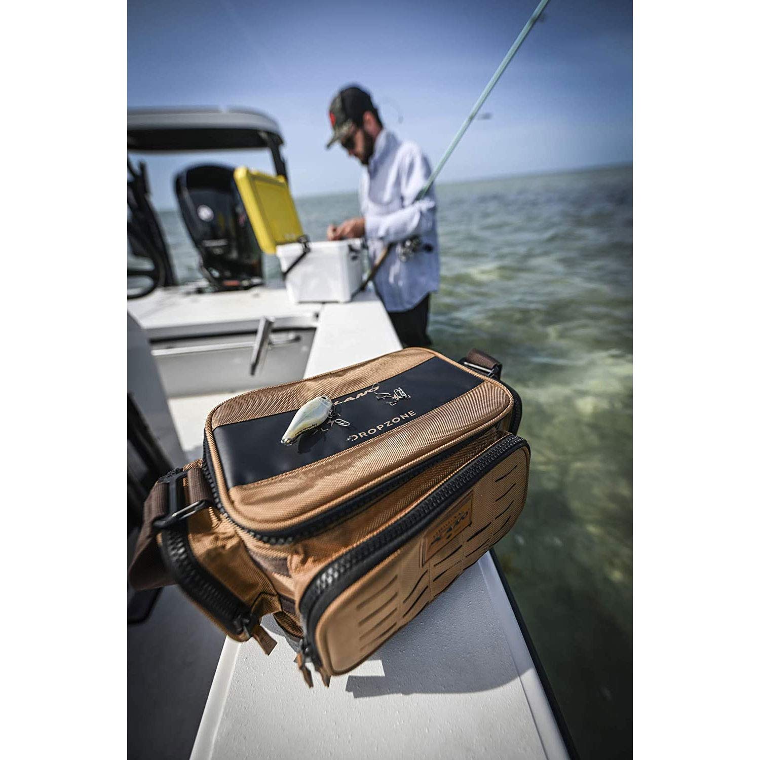 Plano Guide Series 3700 tackle bag Non-skid TPR feet keep it stable on a rocking boat.