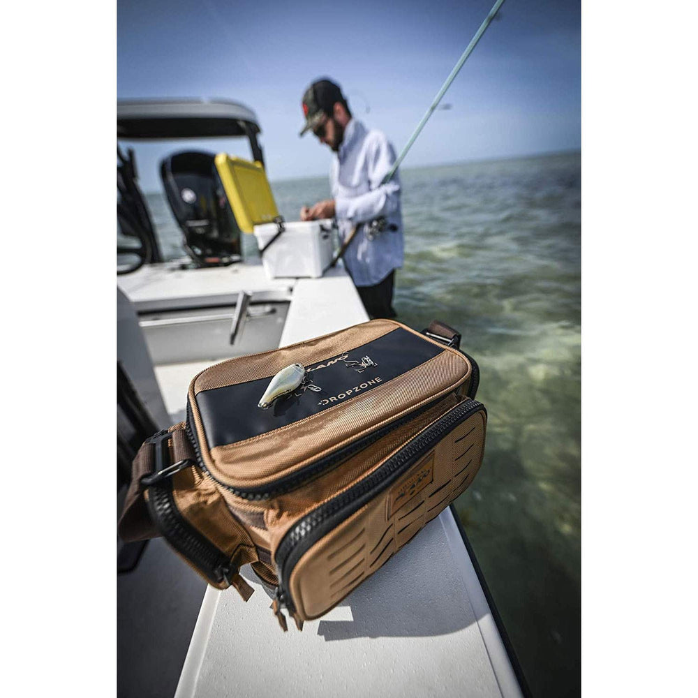 Plano Guide Series 3700 tackle bag Non-skid TPR feet keep it stable on a rocking boat.