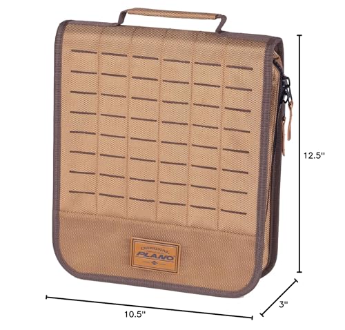 Plano branding and oversized zipper offer smooth access and comfortable transport