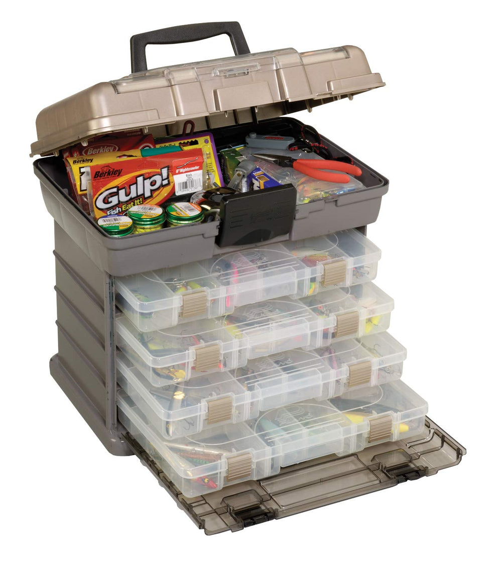 Plano Guide Series StowAway top storage with DuraView lid keeps essentials visible and accessible