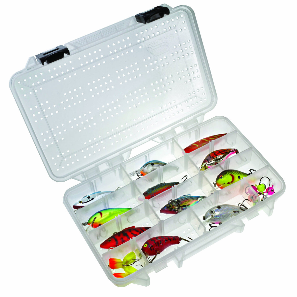 Plano Hydro Flo Box 43620-0 front view with easy-access tackle storage.