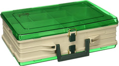 Plano Magnum tackle box showing double sided design with clear duraview lids for quick content checks