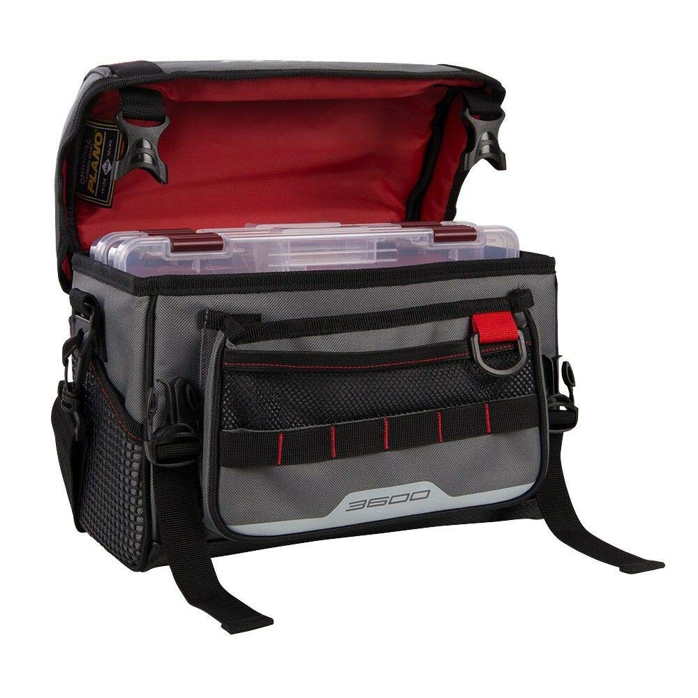 Plano PLAB36120 Softsider bag interior open view for improved low-light visibility.